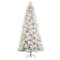 Glitzhome® 9ft Pre-Lit Flocked Full Pine Artificial Christmas Tree, Warm White LED Lights